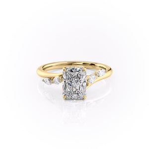 The Nova Set With A 3.5 Carat Radiant Moissanite