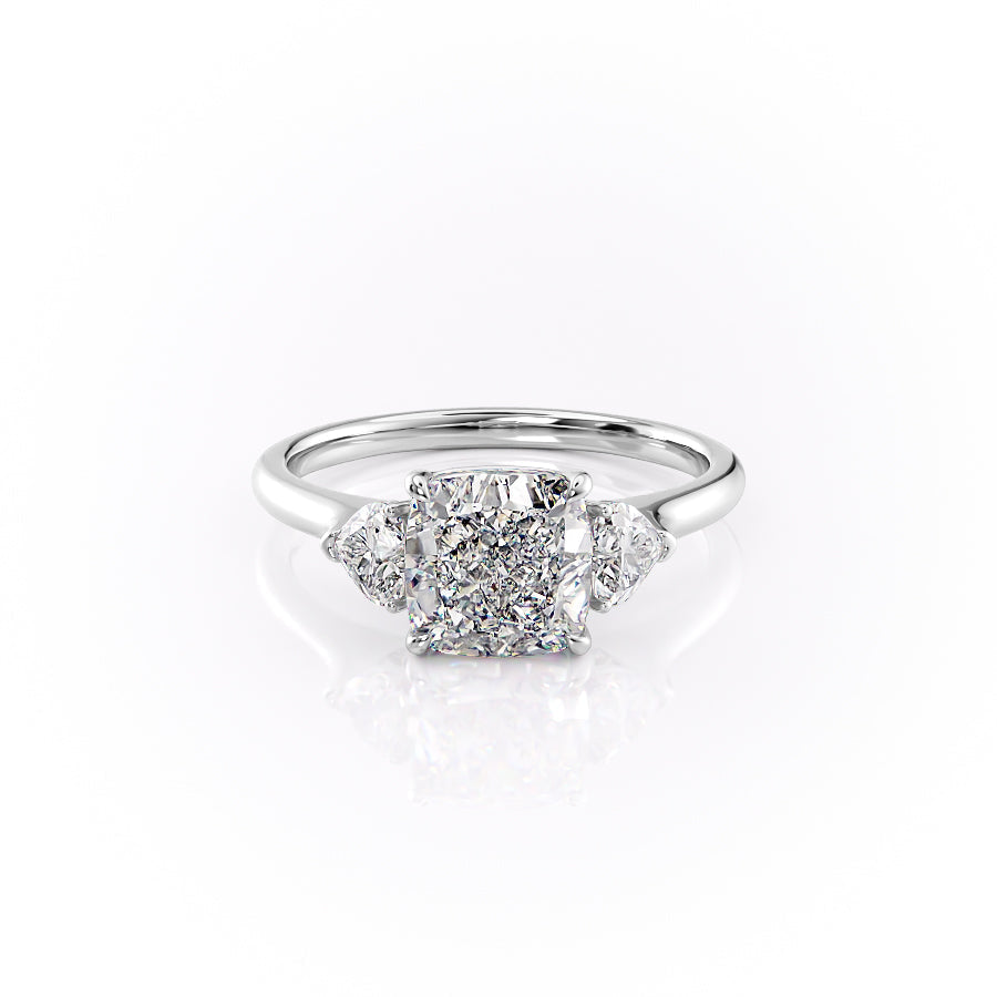 The Hearts Liv Set With A 1 Carat Cushion Lab Diamond