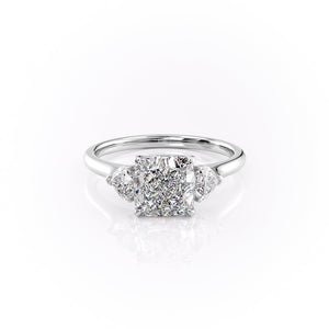 The Hearts Liv Set With A 4.5 Carat Cushion Moissanite