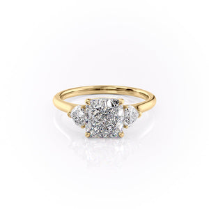 The Hearts Liv Set With A 3 Carat Cushion Lab Diamond