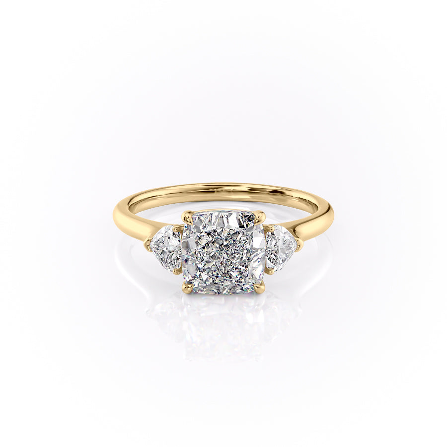 The Hearts Liv Set With A 1.5 Carat Cushion Moissanite