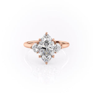 The Hearts Liv Set With A 1.5 Carat Marquise Lab Diamond