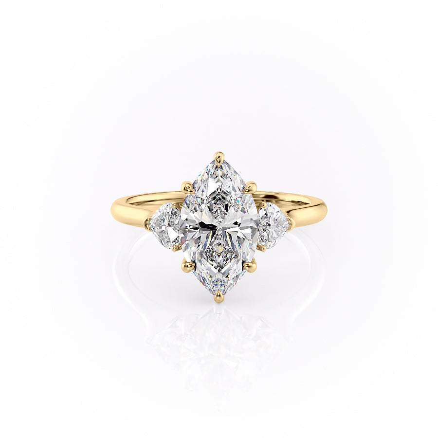 The Hearts Liv Set With A 1 Carat Marquise Moissanite