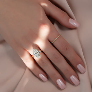 The Hearts Liv Set With A 1 Carat Marquise Lab Diamond