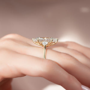 The Hearts Liv Set With A 1 Carat Marquise Lab Diamond