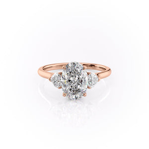 The Hearts Liv Set With A 1.5 Carat Oval Moissanite