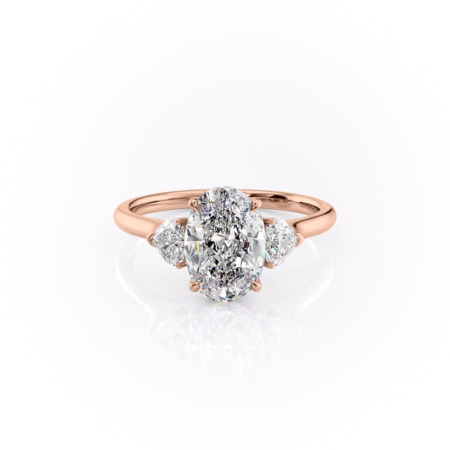 The Hearts Liv Set With A 1.5 Carat Oval Lab Diamond