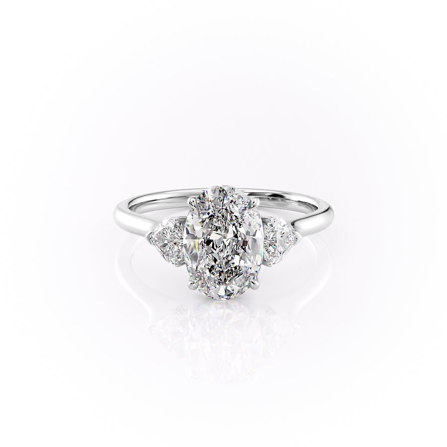 The Hearts Liv Set With A 1.5 Carat Oval Moissanite