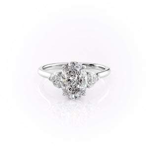 The Hearts Liv Set With A 1.5 Carat Oval Moissanite