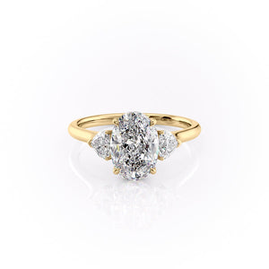 The Hearts Liv Set With A 1.5 Carat Oval Lab Diamond