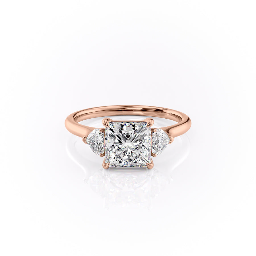 The Hearts Liv Set With A 4.5 Carat Princess Moissanite