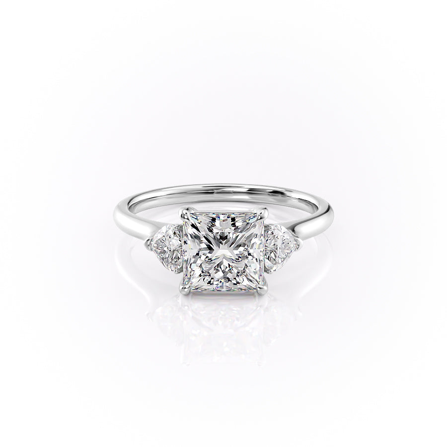 The Hearts Liv Set With A 3.5 Carat Princess Moissanite