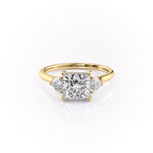 The Hearts Liv Set With A 2 Carat Princess Lab Diamond
