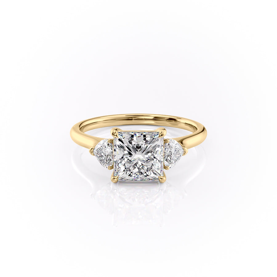 The Hearts Liv Set With A 3 Carat Princess Lab Diamond
