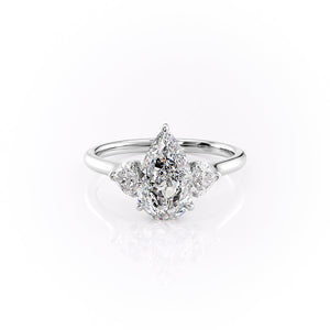 The Hearts Liv Set With A 2 Carat Pear Lab Diamond