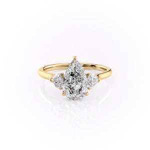 The Hearts Liv Set With A 1.5 Carat Pear Moissanite