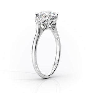 The Hearts Liv Set With A 3.5 Carat Cushion Moissanite