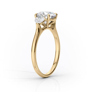 The Hearts Liv Set With A 1.5 Carat Cushion Moissanite
