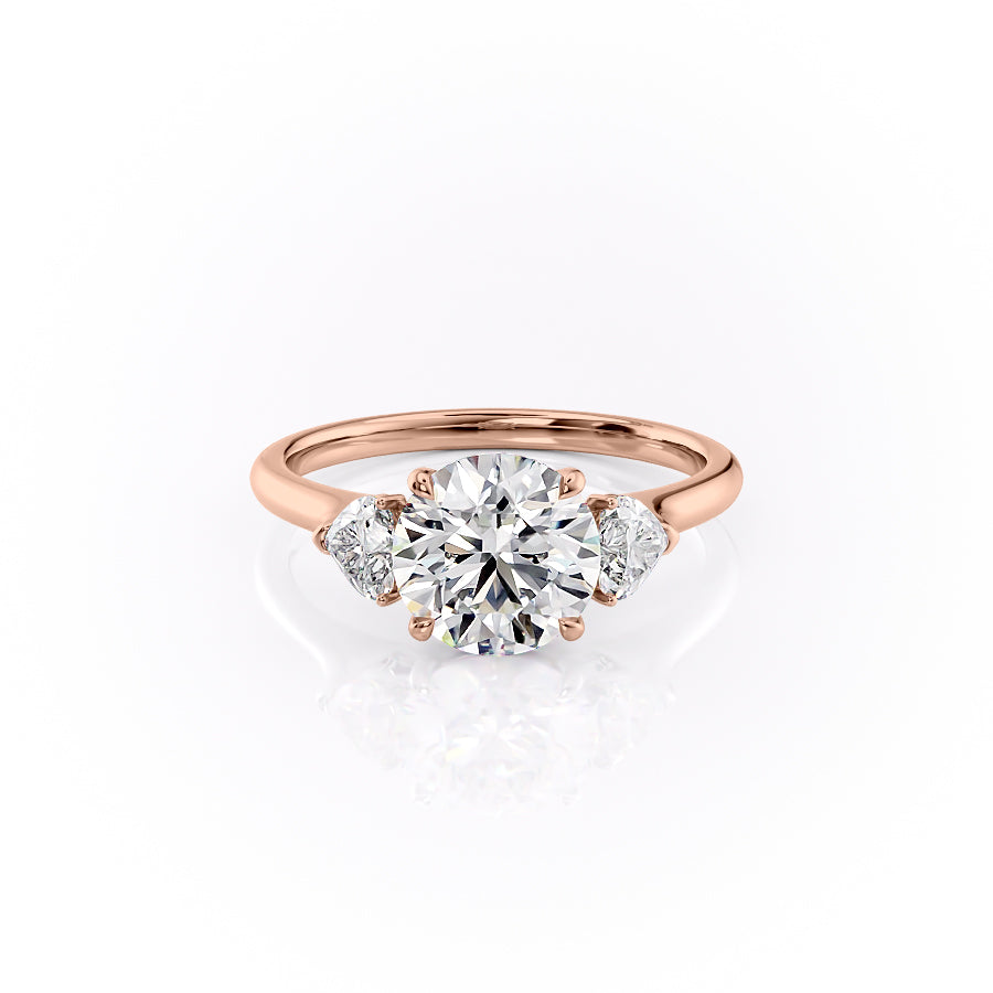 The Hearts Liv Set With A 2.5 Carat Round Lab Diamond