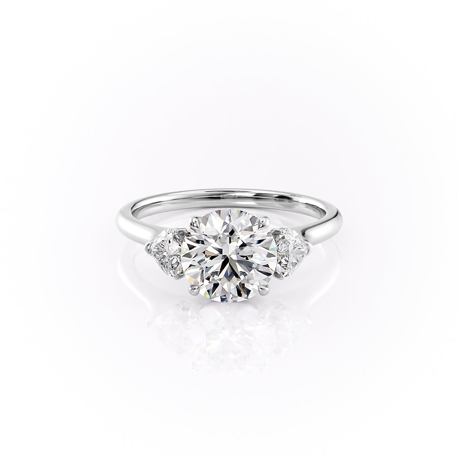 The Hearts Liv Set With A 2 Carat Round Lab Diamond