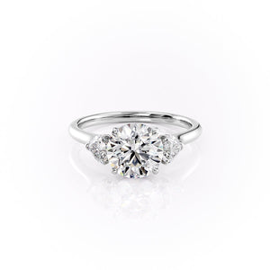 The Hearts Liv Set With A 2.5 Carat Round Lab Diamond