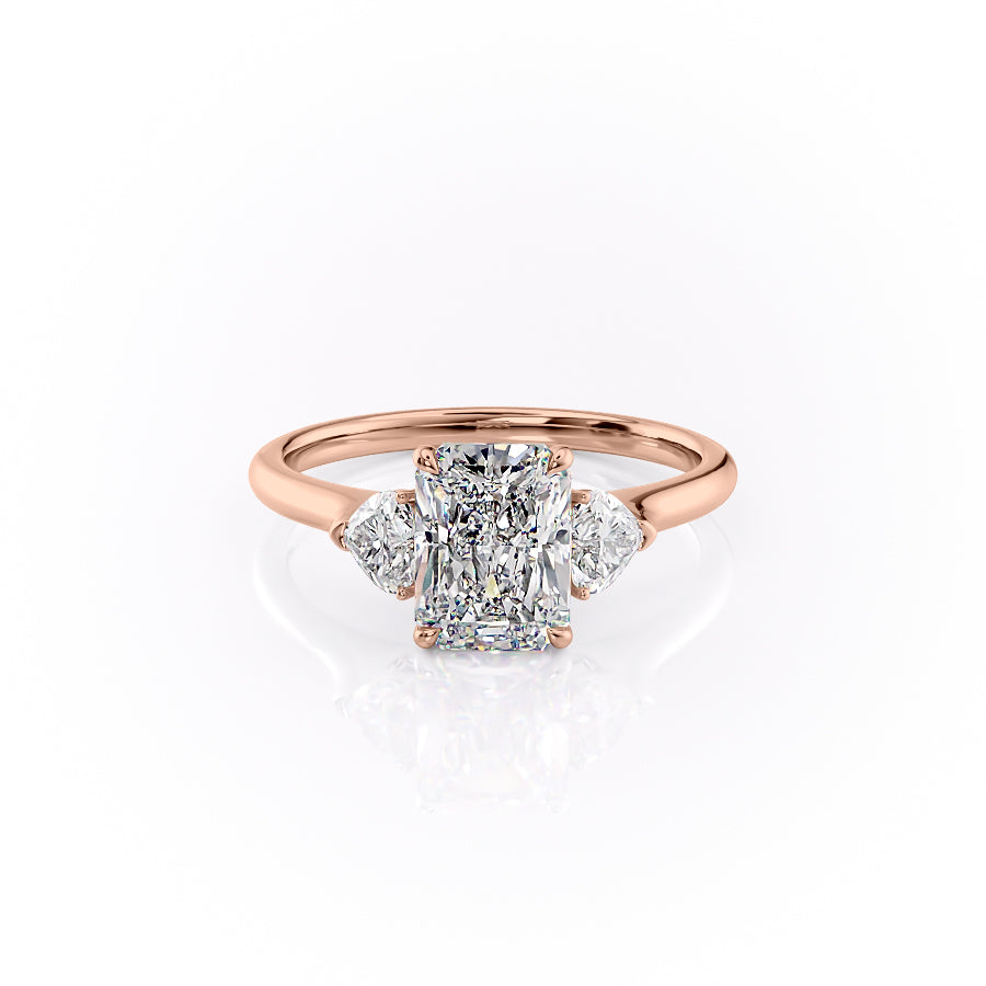 The Hearts Liv Set With A 1.5 Carat Radiant Lab Diamond