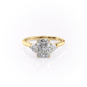 The Hearts Liv Set With A 2.5 Carat Radiant Lab Diamond