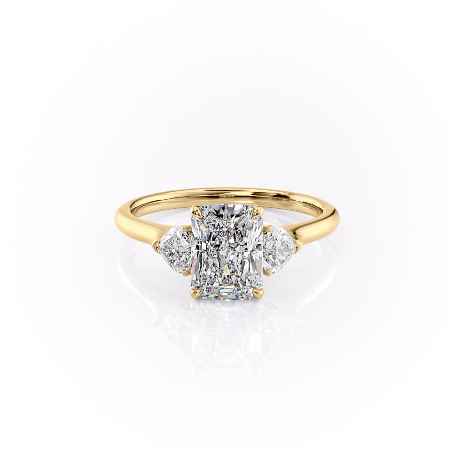 The Hearts Liv Set With A 2 Carat Radiant Lab Diamond