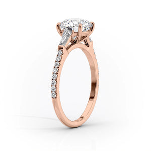 The Pave Liv Set With A 1 Carat Emerald Lab Diamond
