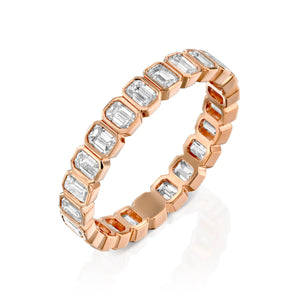 2ct Emerald Bezel Eternity