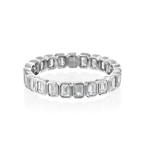 2ct Emerald Bezel Eternity
