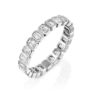 2ct Emerald Bezel Eternity
