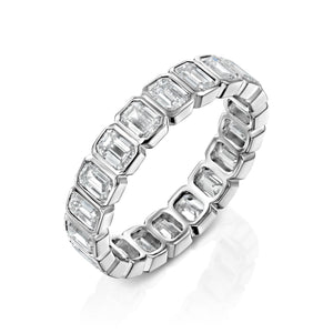 2ct Emerald Bezel Eternity