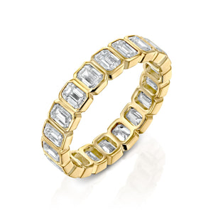 2ct Emerald Bezel Eternity
