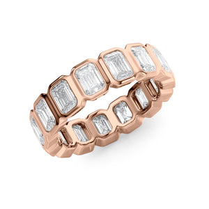 2ct Emerald Bezel Eternity
