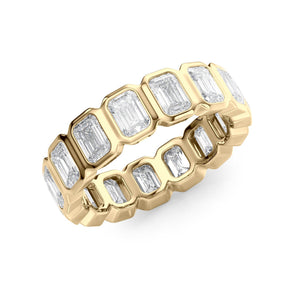 2ct Emerald Bezel Eternity