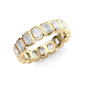 2ct Emerald Bezel Eternity