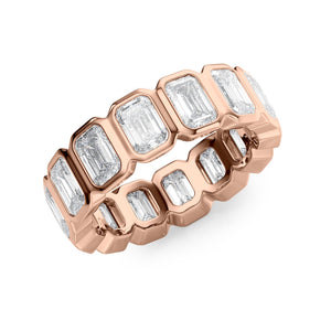 2ct Emerald Bezel Eternity