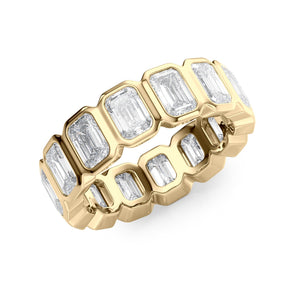 2ct Emerald Bezel Eternity