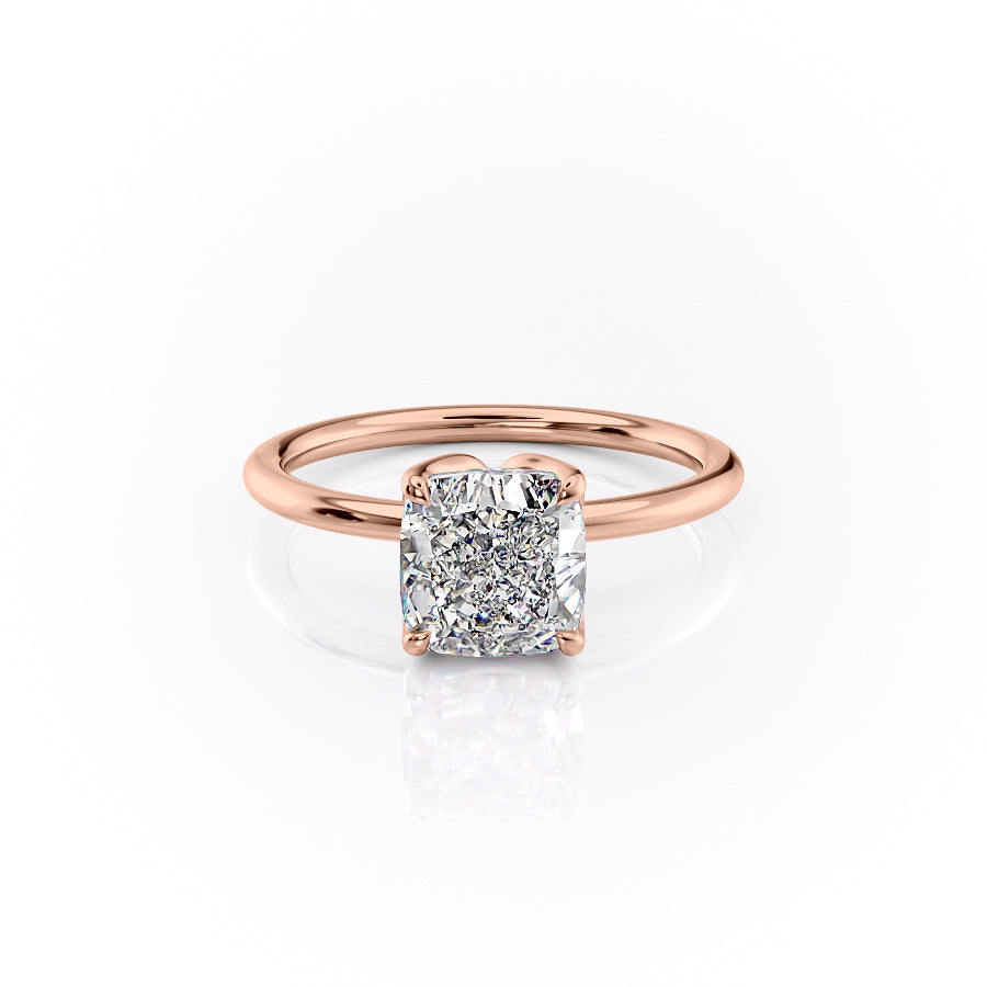 The Lisa Set With A 1 Carat Cushion Lab Diamond