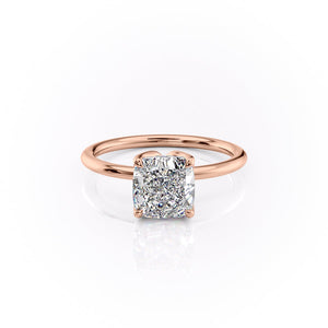 The Lisa Set With A 2.5 Carat Cushion Lab Diamond