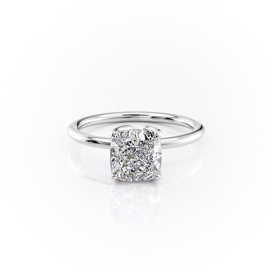 The Lisa Set With A 2.5 Carat Cushion Lab Diamond