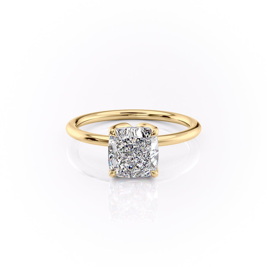 The Lisa Set With A 1.5 Carat Cushion Lab Diamond