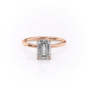 The Lisa Set With A 1.5 Carat Emerald Moissanite