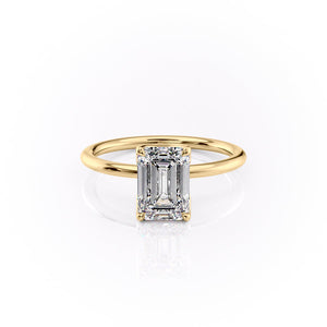 The Lisa Set With A 2 Carat Emerald Lab Diamond