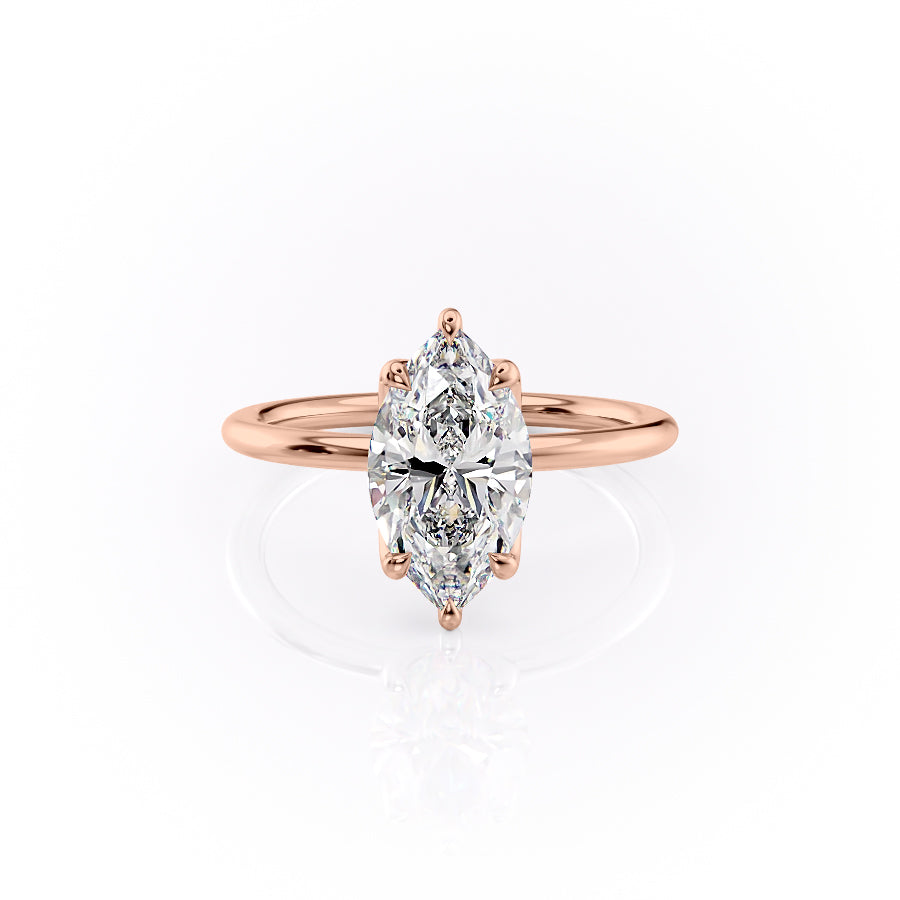 The Lisa Set With A 2.5 Carat Marquise Moissanite