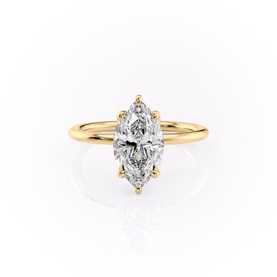 The Lisa Set With A 1.5 Carat Marquise Moissanite