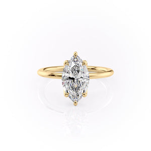 The Lisa Set With A 2 Carat Marquise Lab Diamond