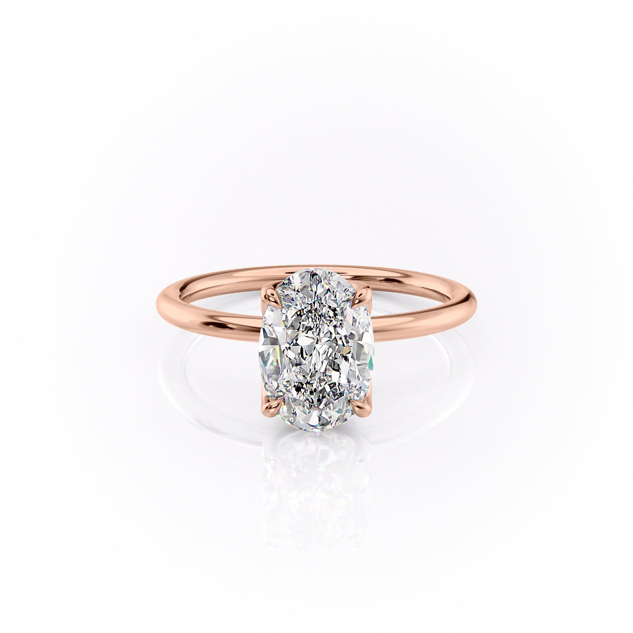 The Lisa Set With A 2 Carat Oval Lab Diamond