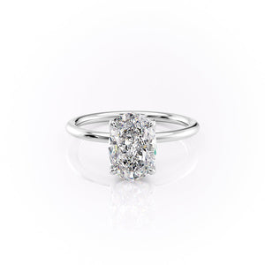 The Lisa Set With A 1.5 Carat Oval Lab Diamond